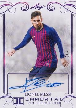 2018 Leaf Soccer Immortal Collection - Autographs Purple #BA-LM1 Lionel Messi Front