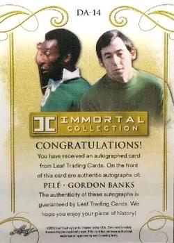 2018 Leaf Soccer Immortal Collection - Dual Autographs #DA-14 Pele / Gordon Banks Back