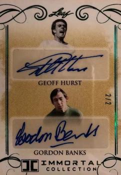2018 Leaf Soccer Immortal Collection - Dual Autographs Green #DA-04 Geoff Hurst / Gordon Banks Front
