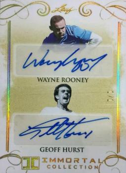 2018 Leaf Soccer Immortal Collection - Dual Autographs Gold #DA-08 Wayne Rooney / Geoff Hurst Front