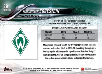 2018-19 Topps Chrome Bundesliga #29 Maximilian Eggestein Back