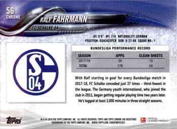2018-19 Topps Chrome Bundesliga #56 Ralf Fahrmann Back