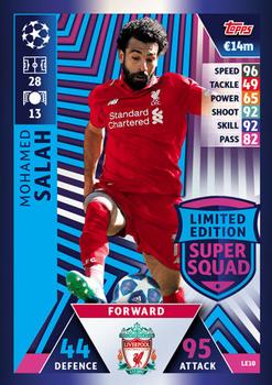 2018-19 Topps Match Attax UEFA Champions League - Limited Edition Super Squad #LE10 Mohamed Salah Front