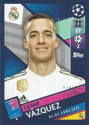 2018 Topps UEFA Champions League Official Stickers #59 Lucas Vázquez Front