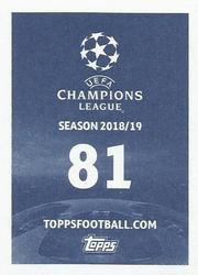 2018 Topps UEFA Champions League Official Stickers #81 Manuel Neuer Back