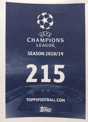 2018 Topps UEFA Champions League Official Stickers #215 Mohamed Salah Back