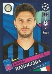 2018 Topps UEFA Champions League Official Stickers #298 Andrea Ranocchia Front