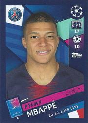 2018 Topps UEFA Champions League Official Stickers #324 Kylian Mbappé Front