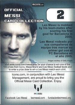 2013 Icons Official Messi Card Collection (UK/Spain) #2 Lionel Messi / Zlatan Ibrahimovic / Giovani Dos Santos / Carles Puyol Back