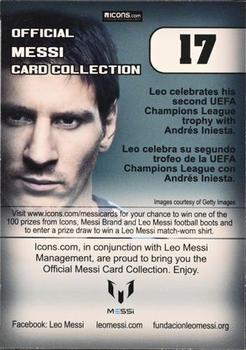 2013 Icons Official Messi Card Collection (UK/Spain) #17 Lionel Messi / Andrés Iniesta Back
