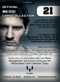 2013 Icons Official Messi Card Collection (UK/Spain) #21 Lionel Messi Back