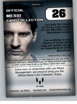 2013 Icons Official Messi Card Collection (UK/Spain) #26 Lionel Messi Back