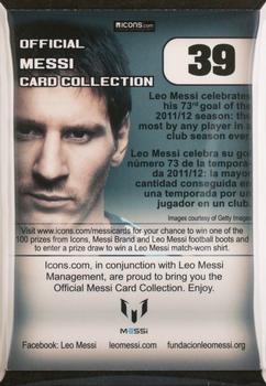 2013 Icons Official Messi Card Collection (UK/Spain) #39 Lionel Messi Back