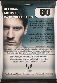 2013 Icons Official Messi Card Collection (UK/Spain) #50 Lionel Messi Back