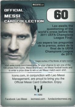 2013 Icons Official Messi Card Collection (UK/Spain) #60 Lionel Messi Back