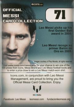 2013 Icons Official Messi Card Collection (UK/Spain) #71 Lionel Messi Back