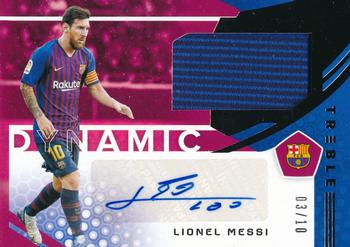 2018-19 Panini Treble - Dynamic Autographed Materials #D-LM Lionel Messi Front