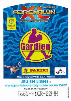 2018-19 Panini Adrenalyn XL Ligue 1 #37 Benoît Costil Back