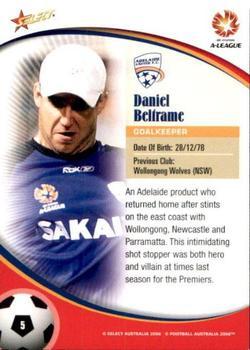 2006 Select A-League #5 Daniel Beltrame Back