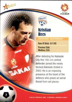 2006 Select A-League #7 Kristian Rees Back