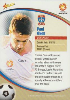 2006 Select A-League #43 Paul Okon Back