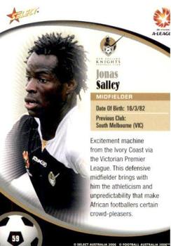 2006 Select A-League #59 Jonas Salley Back