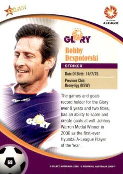 2006 Select A-League #69 Bobby Despotovski Back