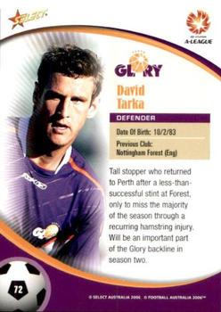 2006 Select A-League #72 David Tarka Back