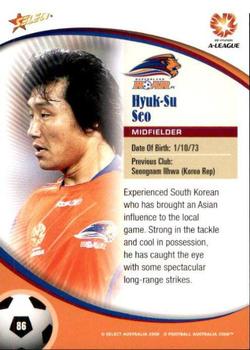 2006 Select A-League #86 Hyuk-Su Seo Back