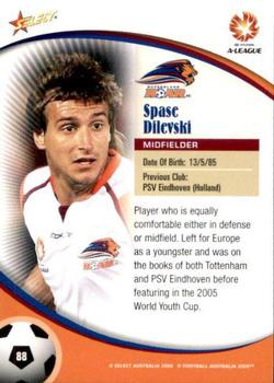 2006 Select A-League #88 Spase Dilevski Back