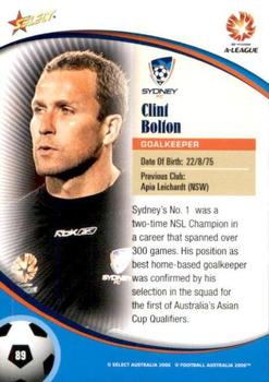 2006 Select A-League #89 Clint Bolton Back