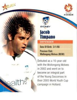2006 Select A-League #97 Jacob Timpano Back