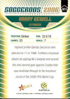 2006 Select A-League - Socceroos #SR13 Harry Kewell Back