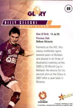 2007 Select A-League #69 Billy Celeski Back