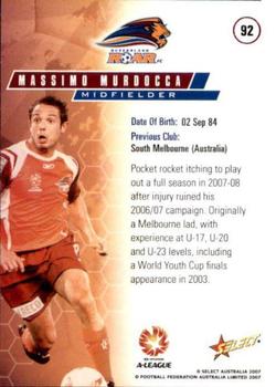 2007 Select A-League #92 Massimo Murdocca Back