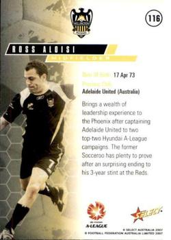 2007 Select A-League #116 Ross Aloisi Back