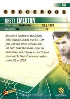 2007 Select A-League - Socceroos #SR9 Brett Emerton Back