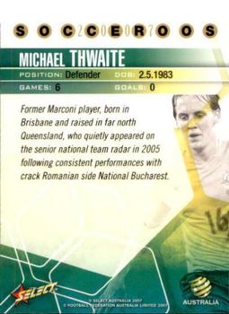 2007 Select A-League - Socceroos #SR21 Michael Thwaite Back