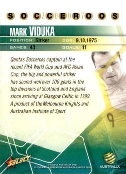 2007 Select A-League - Socceroos #SR23 Mark Viduka Back