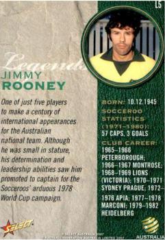 2007 Select A-League - Legends #L5 Jimmy Rooney Back