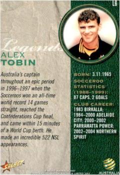 2007 Select A-League - Legends #L6 Alex Tobin Back