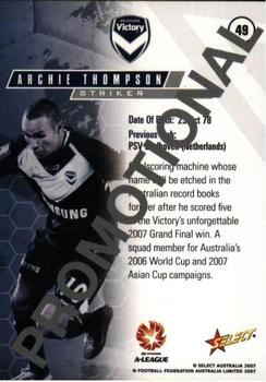 2007 Select A-League - Promos #49 Archie Thompson Back