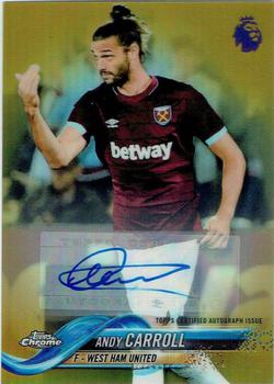 2018-19 Topps Chrome Premier League - Autographs Gold Refractor #56 Andy Carroll Front