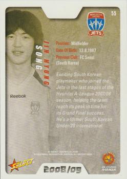 2008-09 Select A-League #55 Jin-Hyung Song Back