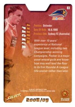 2008-09 Select A-League #83 Andrew Packer Back