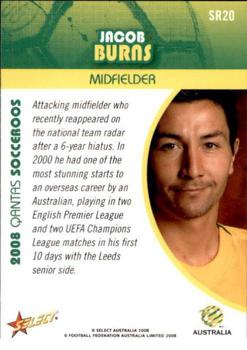 2008-09 Select A-League - Socceroos #SR20 Jacob Burns Back