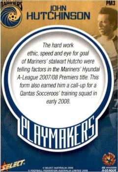 2008-09 Select A-League - Playmakers #PM3 John Hutchinson Back