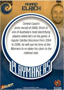 2008-09 Select A-League - Playmakers #PM4 Ahmad Elrich Back