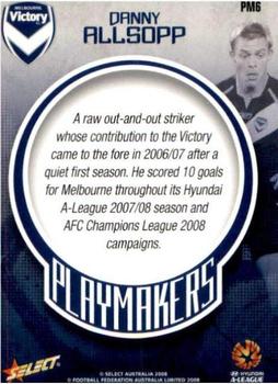 2008-09 Select A-League - Playmakers #PM6 Danny Allsopp Back