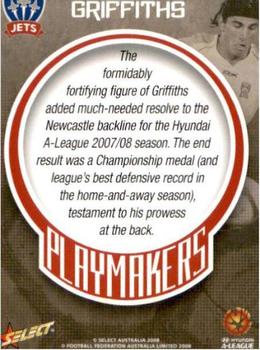 2008-09 Select A-League - Playmakers #PM8 Adam Griffiths Back